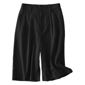 E-RÃ©tro Black Elastic Waist Bermuda Shorts Size XXL